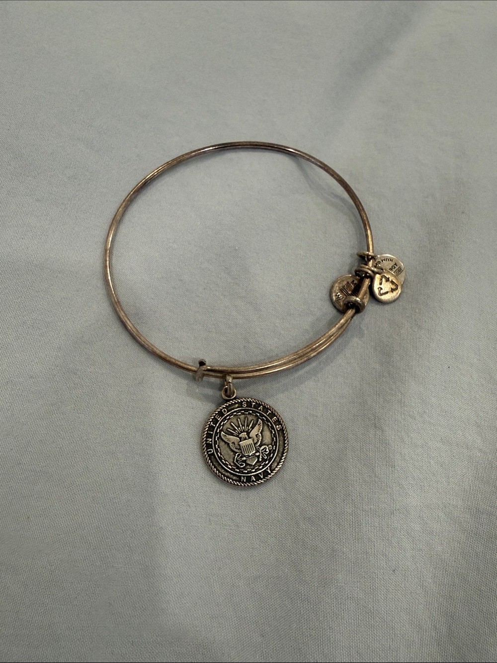 Alex and Ani United States Navy Charm Bangle Bracelet